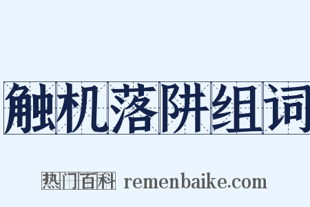 触机落阱组词是什么意思的图片
